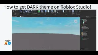 How to get DARK theme on Roblox Studio!