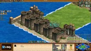 Voobly AOE2 1.6: =V= CBA Hero, 4 vs 4 team game