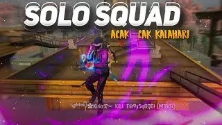 solo squad ngacak ngacak map kalahari pake bundle BTS free fire indonesia