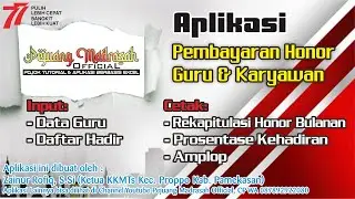 Aplikasi Pembayaran Honor Guru dan Karyawan | Aplikasi Pendidikan