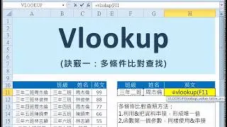 vlookup多條件