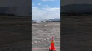 Super Air Jet Water Salute, Hari ini Terbang Perdana ke Kuala Lumpur dari Aceh #shorts #superairjet