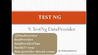 TestNg DataProvider