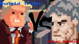 pixel combat, leader battles. Donald trump Vs Isaac Newton