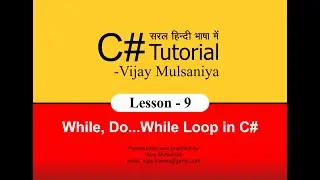 Lesson 9 Do Loop in C Sharp