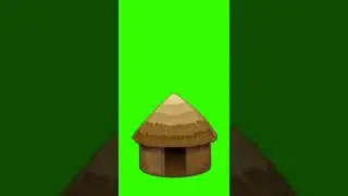 hut house green screen no copyright 
