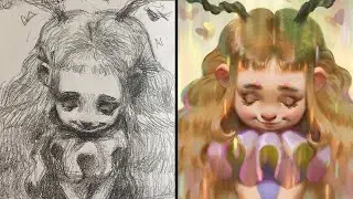 TRADITIONAL Artist tries DIGITAL Painting for 1st time in YEARS🙊 w/ Wacom One!