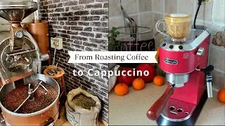 DeLonghi Dedica EC685 Roasting the Coffee to Cappuccino ✅️