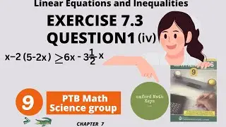 9th Class Math Chapter 7 Linear Equations and Inequalities Exercise 7.3 Q1 (iv)