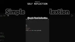 How to make text reflection html css 