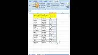 Check Box #excel #shortsvideo #shorts