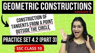 Construction of tangents FROM A POINT OUTSIDE the circle | Geometric Constructions | Drashti Gada