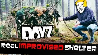 ⛺️ Let's build REAL improvised shelter based on DayZ recipe 📺 | DayZ English