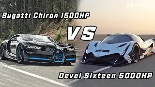 Bugatti Chiron 1500HP VS Devel Sixteen 5000HP | World’s Fastest Cars!!