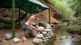 3 Day Alone in the Jungle – Building a Shelter and Hunting for Food 