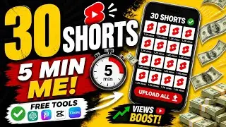 I made 30 YouTube shorts in just 5 min using  Free tools.