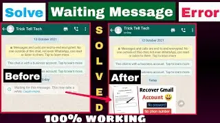 How to Solve waiting for this message error in whatsapp with easiest quick trick