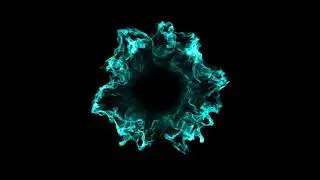 Light Blue Shockwave VFX effect black screen