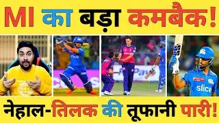 🔴MI vs RR Live: TILAK-WADHERA की पारी पर Sandeep Sharma के 5 विकेट पड़े भारी क्या जीत पाएगी MI