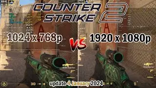 CS2 1024 x 768p VS 1920 x 1080p  With NVIDIA Latency Analyzer : Patch 4/Jan/24