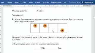 7 сынып ИНФОРМАТИКА 1 тоқсан бөлім БЖБ 