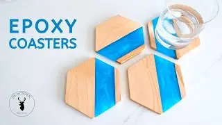 Wood & Epoxy Hexagon Coasters