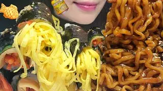 Gimbap & Ramyun ASMR MUKBANG