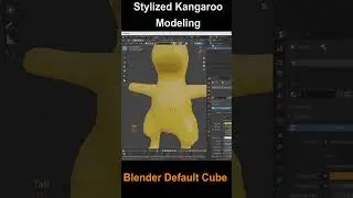 stylized kangaroo character modeling in blender 