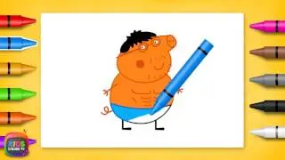 Learn  Colours With Hulk Peppa Pig Coloring Book For Kids Education Video