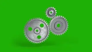3d gear spin mechanism icon animation green screen footage | 4K footages | GreenScreen Vfx