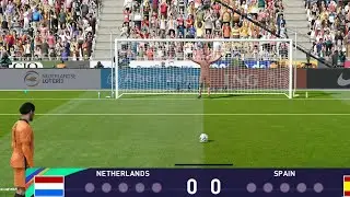 Netherlands vs Spain penalty shootout - eFootball PES 2021
