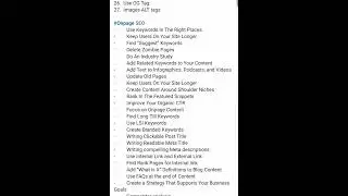SEO Checklists Steps | On Page SEO | Off Page | Technical SEO List