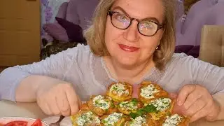 Мукбанг. Готовлю и с удовольствием ем молодые кабачки 😋👍