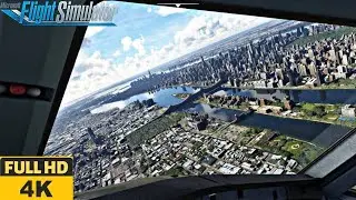 NewYork 🇺🇸 (4K) Microsoft Flight Simulator 2020 MAXIMUM Graphics Landing At NewYork La Guardia