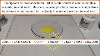Identificarea cationului de bariu cu dicromat de potasiu