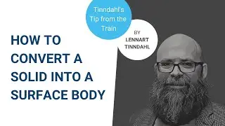 SOLIDWORKS TUTORIAL: How to convert a solid into a surface body