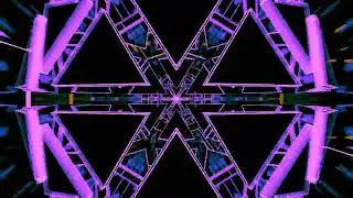 Hyper Space Tunnel VJ Loops Background Sci-fi Neon [ 4k 60fps ]