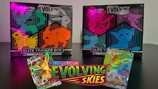 Opening 2 NEW Evolving Skies Elite Trainer Boxes! | Getting some AWESOME cards!