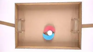 How to make a hockey ball with magnets Game from Cardboard