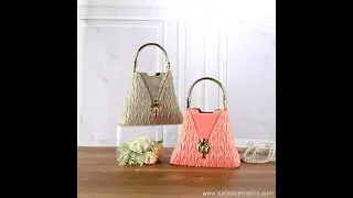 Creative unique ceramic handcrafted handbag vase flower vases decor home ornaments Products | SANBO