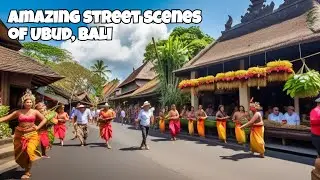 Amazing street scenes of Ubud, Bali 🤩😍 #balivlog #bali #barongan