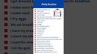 Daily routine sentences in English #shorts #learnenglish