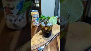 Black Mojito Mocktail made with Pepsi's new Nutmeg flavoured cola 