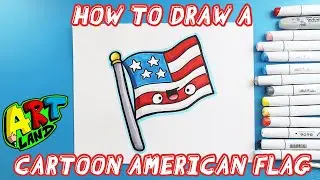 How to Draw a CARTOON AMERICAN FLAG