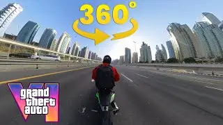 City Riding In GTA View [4K 360° VR Video]