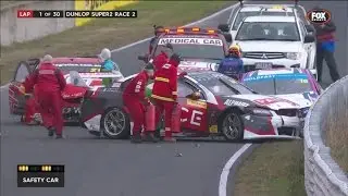 Macauley Jones BIG CRASH! Super2 Symmons Plains Tasmania 2017