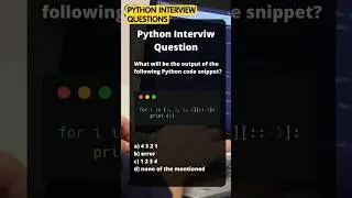PYTHON INTERVIEW QUESTIONS #2 #shorts #viral #trending #question