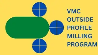 CNC vmc outside profile milling program/ @MathsandTechnology34