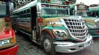 Guatemala Chiken bus terminal