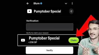 Pumptober Special Blum Video Code | Pumptober Special Blum Today Verification Keyword Today Code